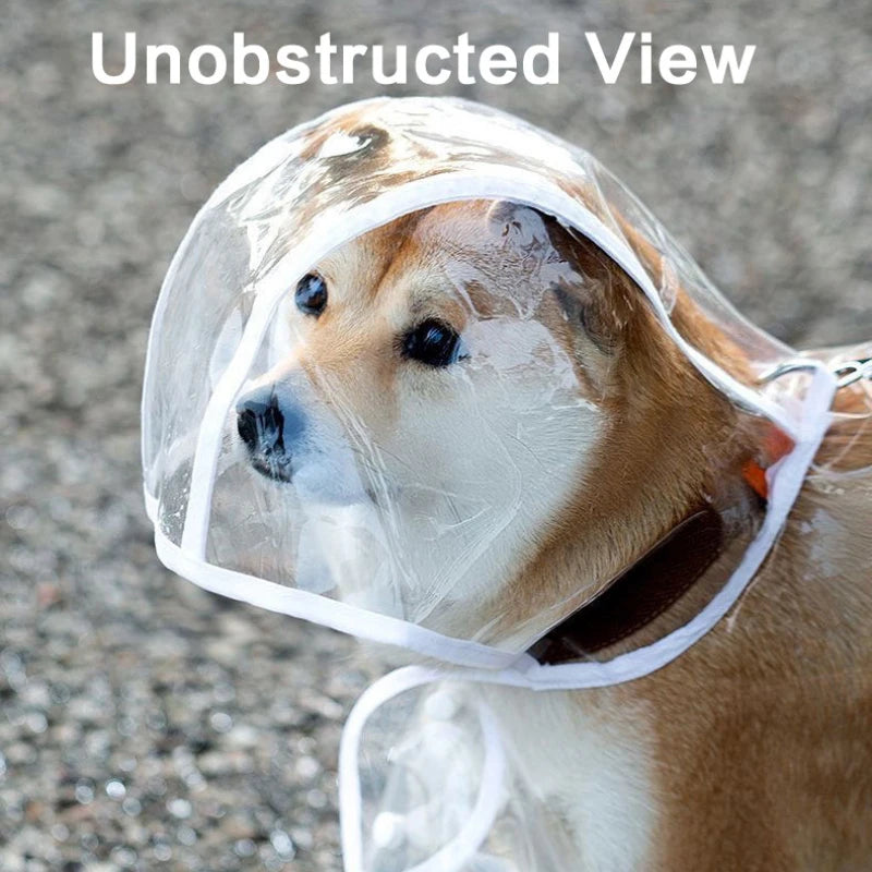 Pet Raincoat Puppy Dog Transparent Rainwear for Small Medium Large Dogs Puppy Rain Poncho Pet Supplies Dogs Waterproof Clothes