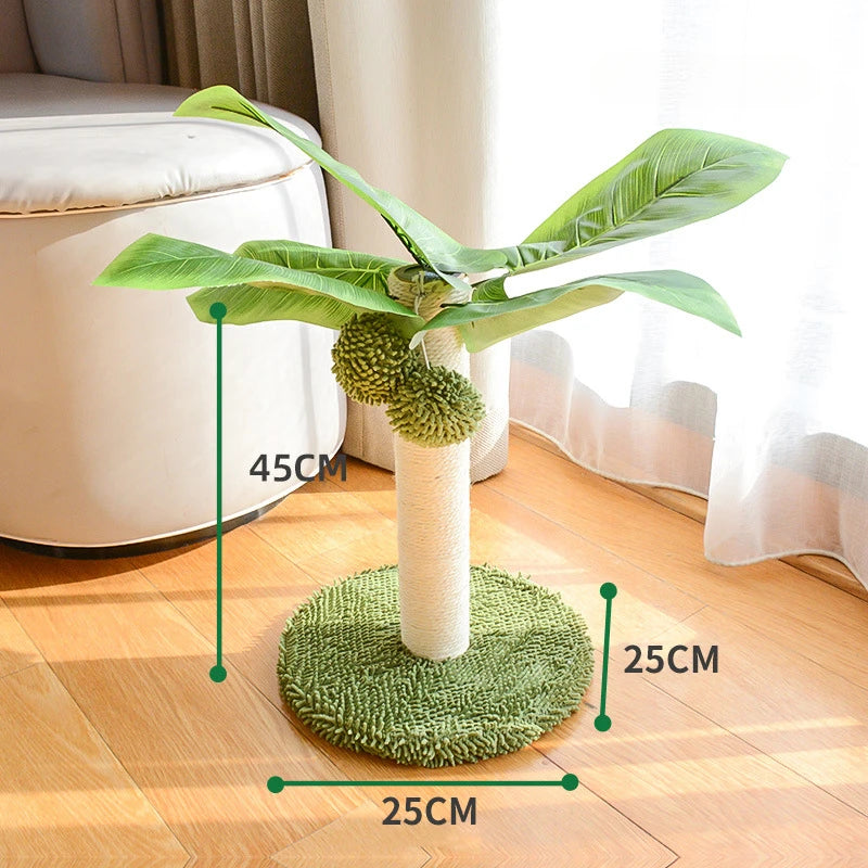 Sisal Rope Cat Climbing Tree with Condo and Perches Space-Saving Cat Tree for Small Apartments Durable Stable Cat Tower Pet Toys