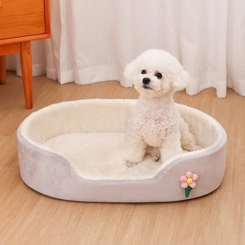 New Arctic Velvet Oval Autumn/Winter Warm Pet Nests Dog Nests Small and Medium Sized Dog Beds Pet Supplies