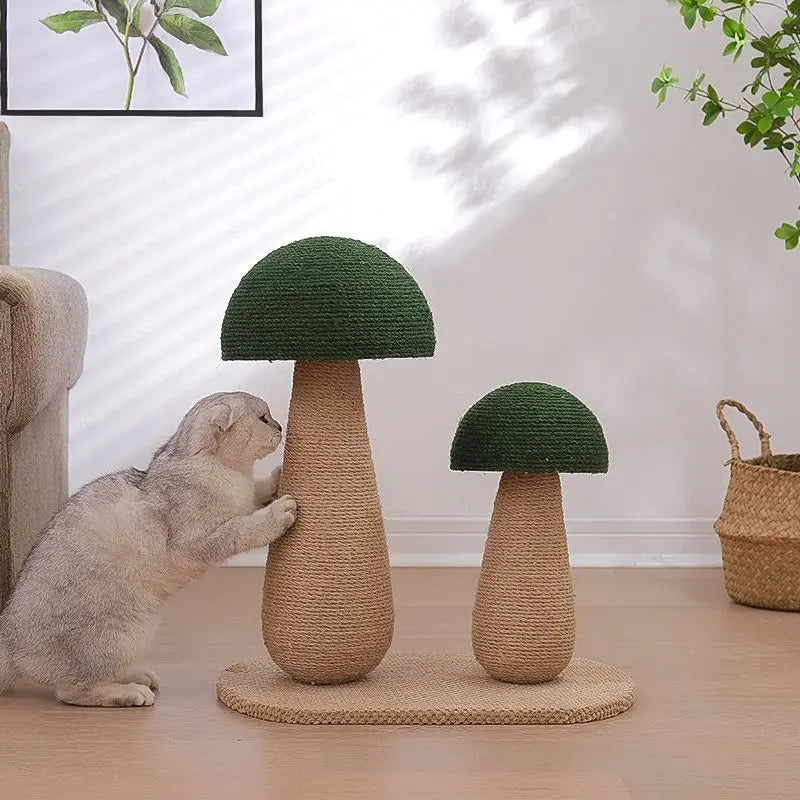 Sword Hemp Rope Cat Scratching Board Wear-Resistant Mushroom Vertical Grinding Claw Cat Scratching Column
