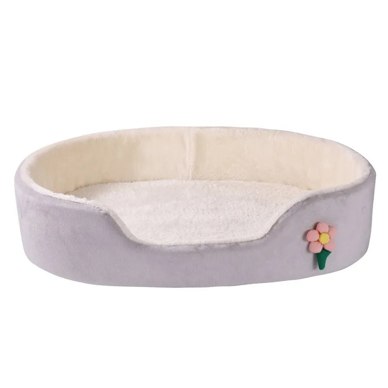 New Arctic Velvet Oval Autumn/Winter Warm Pet Nests Dog Nests Small and Medium Sized Dog Beds Pet Supplies