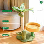 Sisal Rope Cat Climbing Tree with Condo and Perches Space-Saving Cat Tree for Small Apartments Durable Stable Cat Tower Pet Toys
