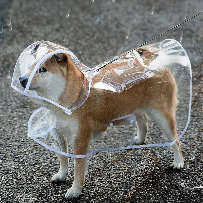 Pet Raincoat Puppy Dog Transparent Rainwear for Small Medium Large Dogs Puppy Rain Poncho Pet Supplies Dogs Waterproof Clothes